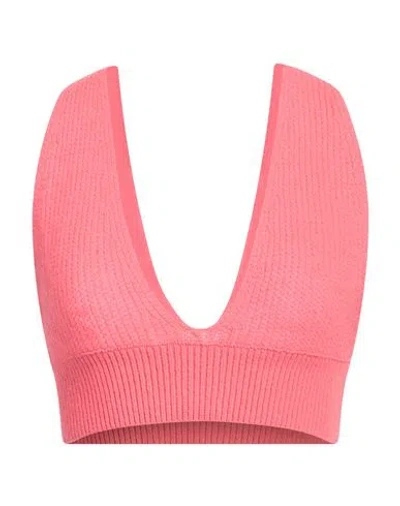 MSGM MSGM WOMAN TOP FUCHSIA SIZE S WOOL, CASHMERE
