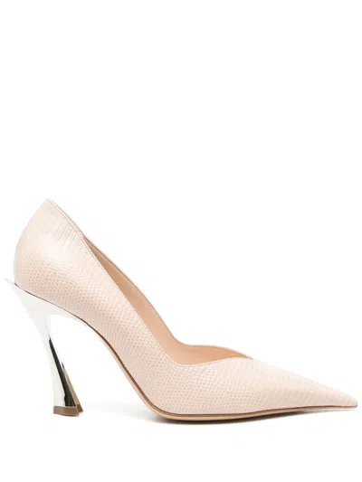 MUGLER 95MM FAND-HEEL LEATHER PUMPS