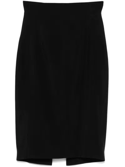 MUGLER CUT-OUT MIDI SKIRT