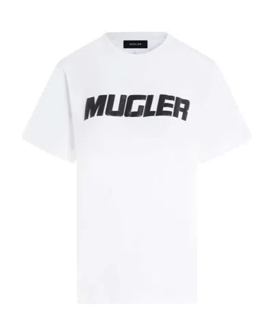 MUGLER MUGLER LOGO DETAILED CREWNECK T-SHIRT
