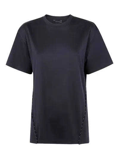 MUGLER METALLIC-DETAIL COTTON T-SHIRT