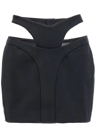 MUGLER MUGLER STRETCH THONG SKIRT