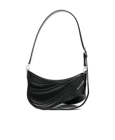 MUGLER TOP ZIPPER SHOULDER BAG