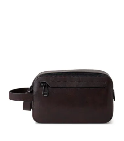 MULBERRY LEATHER DOUBLE-ZIP WASH BAG