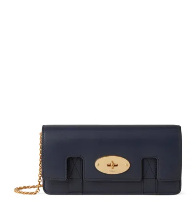MULBERRY LEATHER EAST WEST BAYSWATER CLUTCH BAG