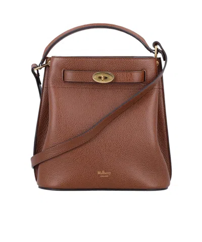 MULBERRY MULBERRY ISLINGTON LOGO-EMBOSSED BUCKET BAG