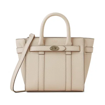 MULBERRY MICRO ZIPPED BAYSWATER CHALK