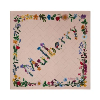 MULBERRY MULBERRY SILK WILD FLORAL SQUARE SCARF