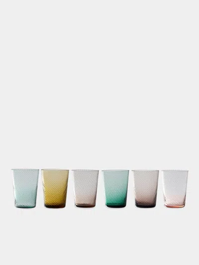 MUN DELUXE BRAND VENEZIA TORSÉ HAND-BLOWN GLASS HIGHBALLS (SET OF 6)