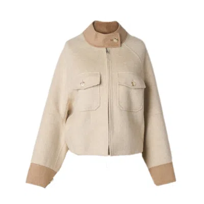 MUTE BY JL WOMEN'S NEUTRALS / WHITE SAN FRANCISCO ZIPPER JACKET