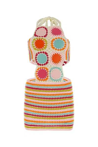 MY BEACHY SIDE MINI ABITO IN CROCHET MULTICOLOR DONNA