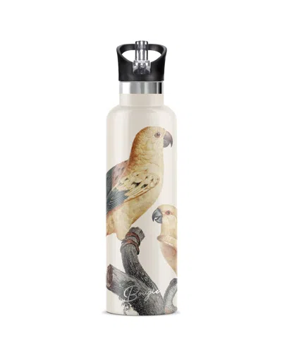 MY BOUGIE BOTTLE NEUTRALS PERICO SUN PARAKEET INSULATED WATER BOTTLE BLACK LID