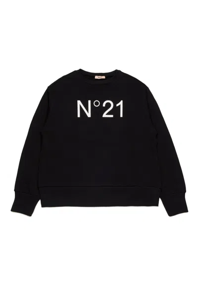 N°21 BRANDED CREW-NECK SWEATSHIRT