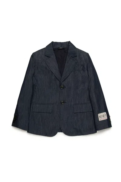 N°21 CHAMBRAY DENIM BLAZER JACKET