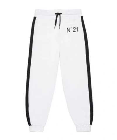N°21 Nº21 KIDS LOGO PRINTED FLEECE JOGGER PANTS