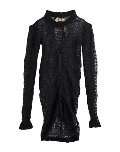 N°21 WOMAN SWEATER BLACK SIZE 8 MOHAIR WOOL, POLYAMIDE, WOOL