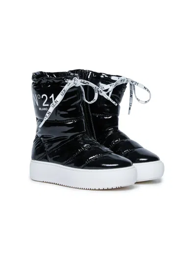N°21 LOGO-PRINT SNOW BOOTS