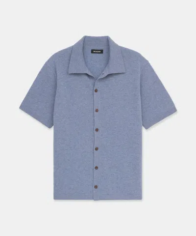 NAADAM SIGNATURE CASHMERE SHORT SLEEVE BUTTON DOWN