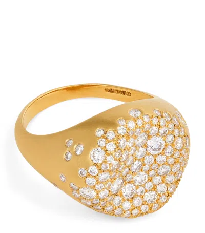 NADA GHAZAL YELLOW GOLD AND DIAMOND MALAK RING