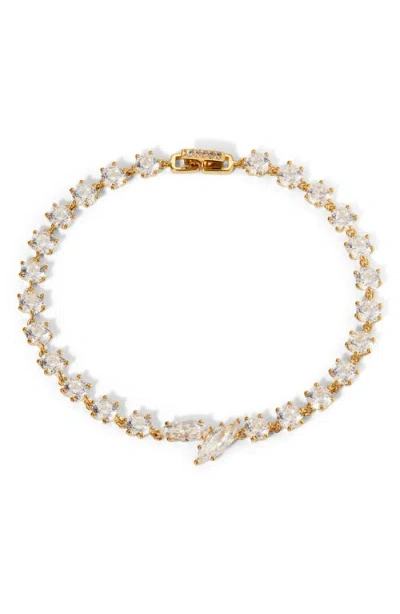 NADRI NADRI BEATRIX OFFSET CUBIC ZIRCONIA BRACELET