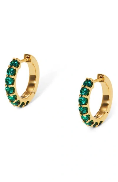 NADRI NADRI CRYSTAL HUGGIE HOOP EARRINGS