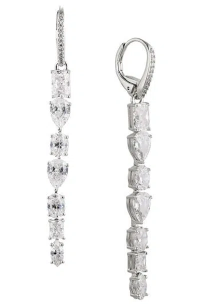 NADRI NADRI RSVP CUBIC ZIRCONIA LINEAR EARRINGS