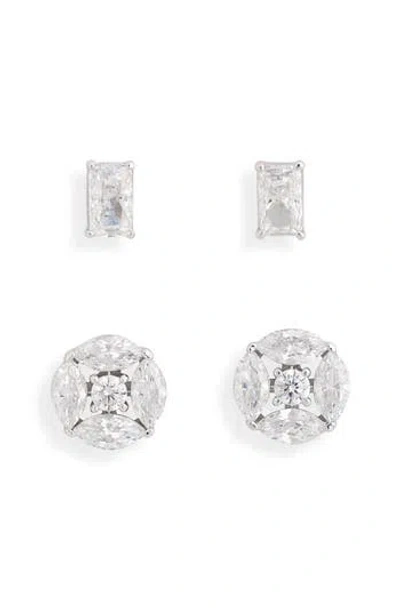 NADRI NADRI SET OF 2 CUBIC ZIRCONIA STUD EARRINGS