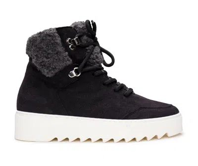 NAE VEGANE BOOTS GESCHNÜRTEN MIT WARMEN FELLÄHNLICHEM BIO-BAUMWOLLE RUTSCHFESTSOHLE