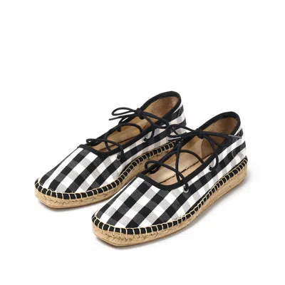 NAGUISA WOMEN'S NAGUISA ESPADRILLES - BASELLA BLACK CHECK