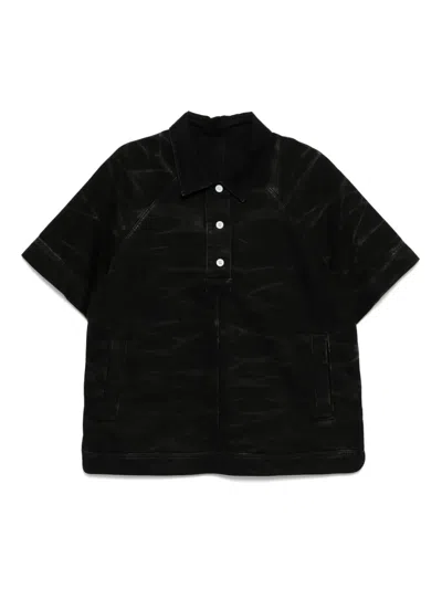 NAMACHEKO ZEBRA DENIM POLO SHIRT