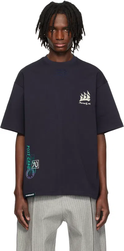 NAMESAKE NAVY SAVA OVERSIZED SAIL T-SHIRT
