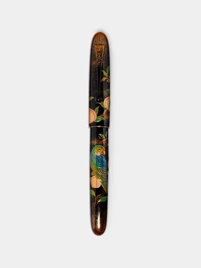 NAMIKI YUKARI ROYALE 'PARROT AND PEACH' URUSHI FOUNTAIN PEN NAMIKI ABASK LUXURY GIFT