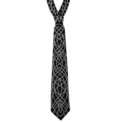 NANDANIE WOMEN'S BLACK PEARL CLASSIC LONG TIE
