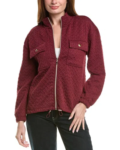 NANETTE LEPORE CABLE QUILTED CARDIGAN