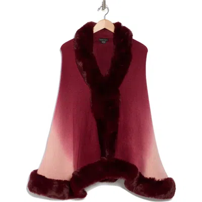 NANETTE LEPORE NANETTE LEPORE FAUX FUR TRIMMED CAPE