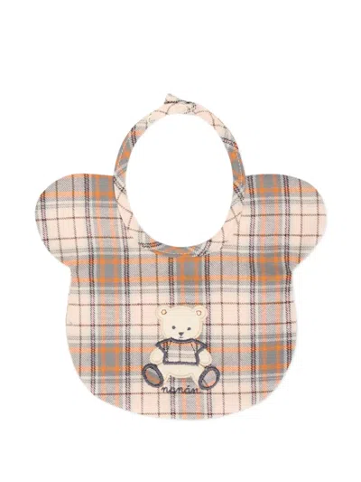 NANÁN COTTON TEDDY PLAID BIB