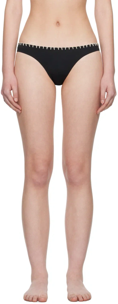 NANUSHKA BLACK MERVE BIKINI BOTTOM