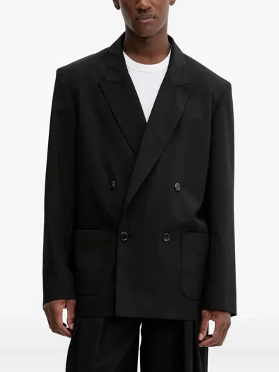 NANUSHKA DOUBLE-BREASTED PATCH-POCKET BLAZER