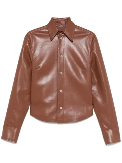 NANUSHKA FAUX-LEATHER SHIRT JACKET