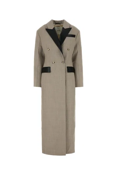 NANUSHKA DOVE GREY TWILL FERRIS COAT