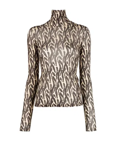 NANUSHKA GRAPHIC-PRINT ROLL-NECK TOP