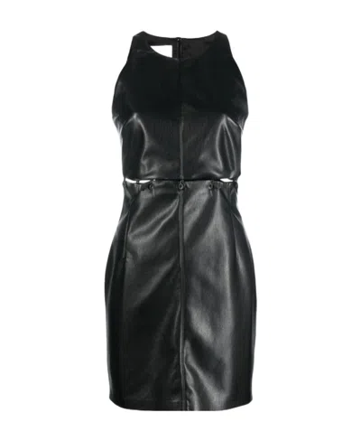 NANUSHKA LAYAN FAUX-LEATHER MINI DRESS