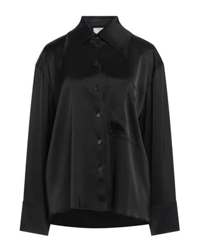 NANUSHKA NANUSHKA WOMAN SHIRT BLACK SIZE XS TRIACETATE, POLYESTER