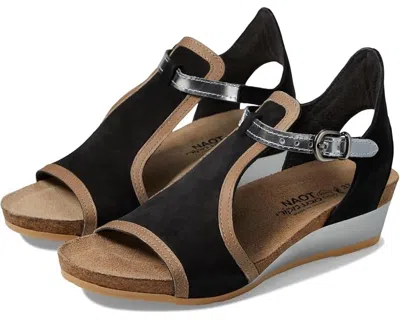 NAOT NAOT FIONA 5042-NIY WOMEN'S SIZE 9 BLACK VELVET COMFORTABLE CASUAL SANDAL ZPO63 (BLACK,9)
