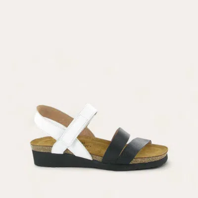 NAOT WOMEN'S KAYLA SANDALS - NARROW IN WHITE/BLACK