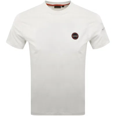NAPAPIJRI NAPAPIJRI BADGE LOGO T SHIRT WHITE