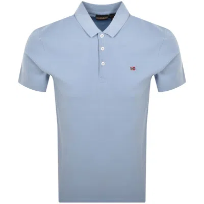 NAPAPIJRI NAPAPIJRI EALIS SHORT SLEEVE POLO T SHIRT BLUE