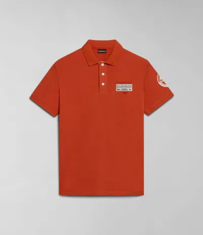 NAPAPIJRI POLO MAN NAPAPIJRI E-AMUNDSEN NP0A4H6A A621 ORANGE BURNT