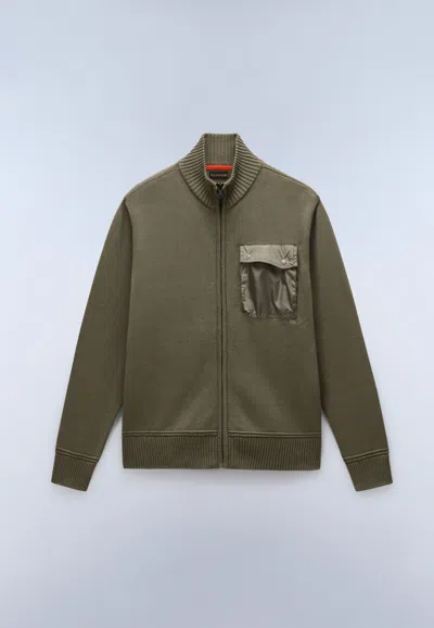 NAPAPIJRI SHIRTS MAN NAPAPIJRI D-BARS FZ NP0A88SS G0A1 TEA LEAF