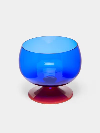 NASONMORETTI ARCHIVE REVIVAL 1970 HAND-BLOWN MURANO GLASS BICOLOR CHAMPAGNE COUPE